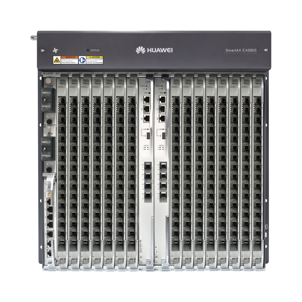 [EA5800-X15] OLT GPON OptiXAccess Carrier Class con 1 tarjeta de 16 puertos GPON, 15 ranuras, 2 Fuentes de alimentación DC, 11 UR