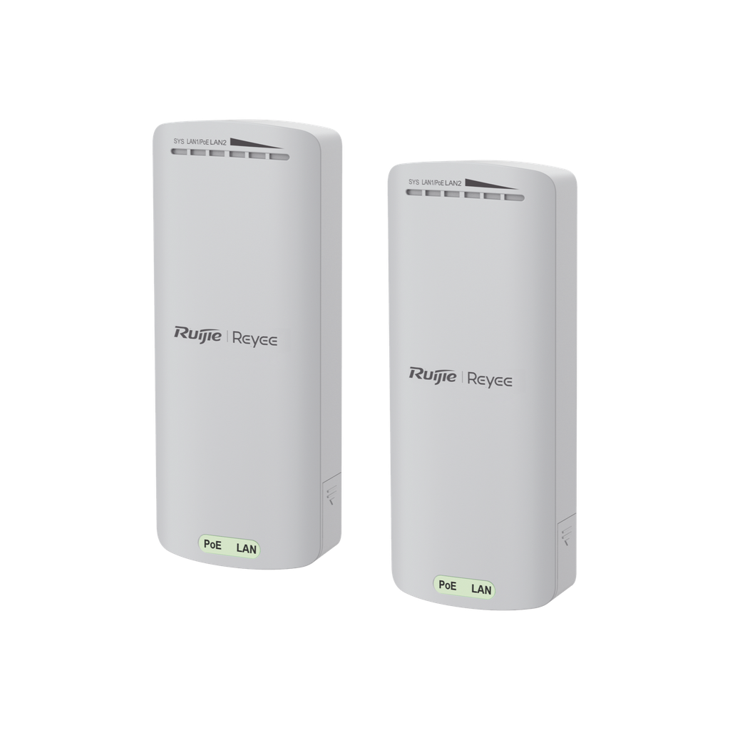 [RG-EST100-E] Kit Enlace Inalámbrico Recomendado para Elevadores, hasta 500m o 125 pisos, Preconfigurado, Ajuste Automático, Hasta 300 Mbps, Doble Puerto LAN