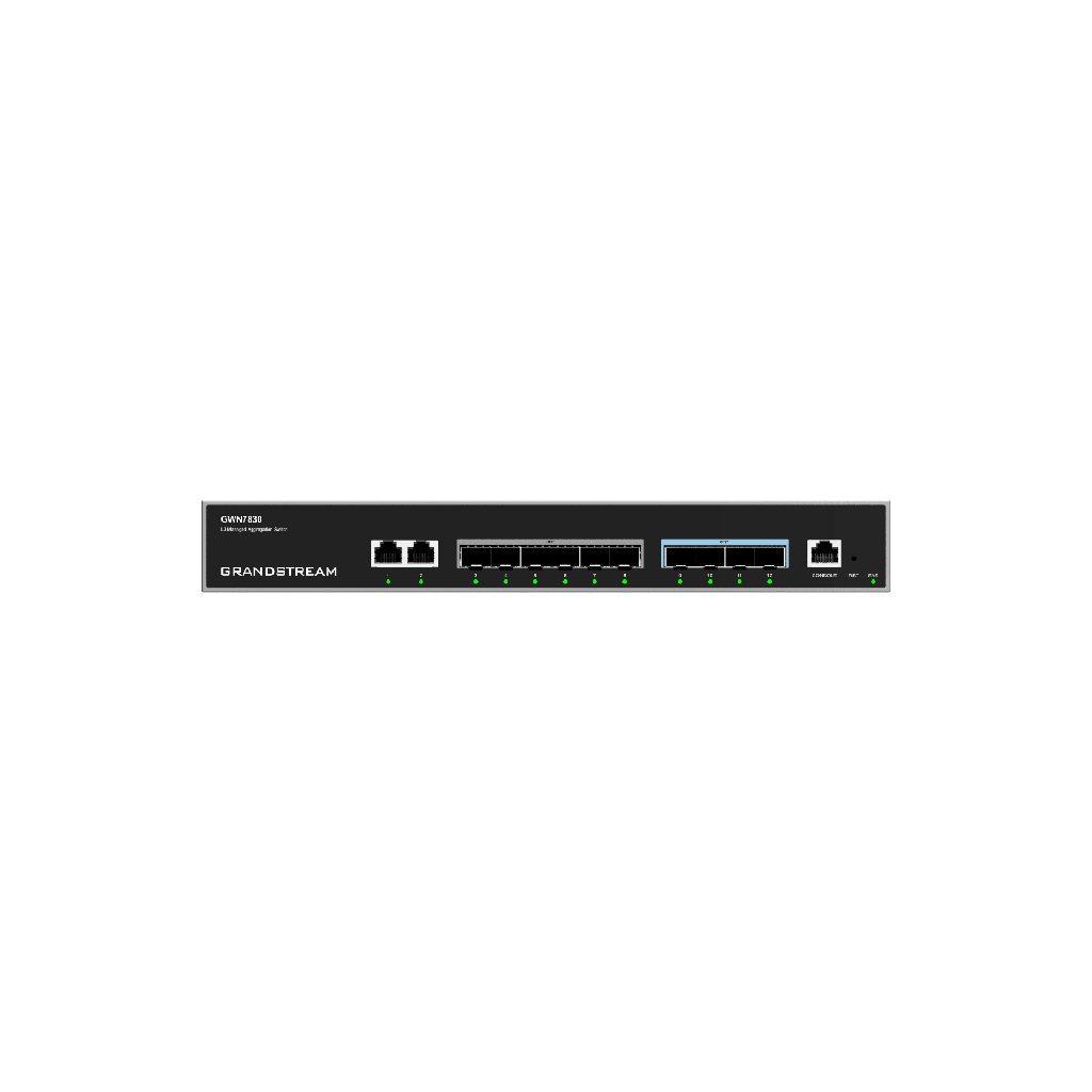 Switch de Agregación Capa 3 GWN7830 / 2 Puertos Gigabit Ethernet / 6 Puertos Gigabit SFP / 4 Puertos 10Gigabit SFP+ / QoS Integrada / Soporte IPv6 e IPv4 / Seguridad Avanzada / Stacking /