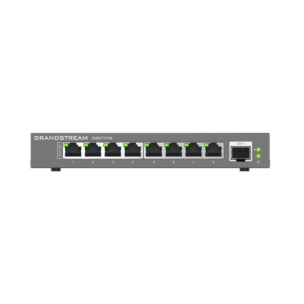 Switches de red Multi-Gigabit de 2.5G No Administrable / 8 Puertos RJ45 de 100/1000/2500Mbps / 1 puerto de fibra SFP+