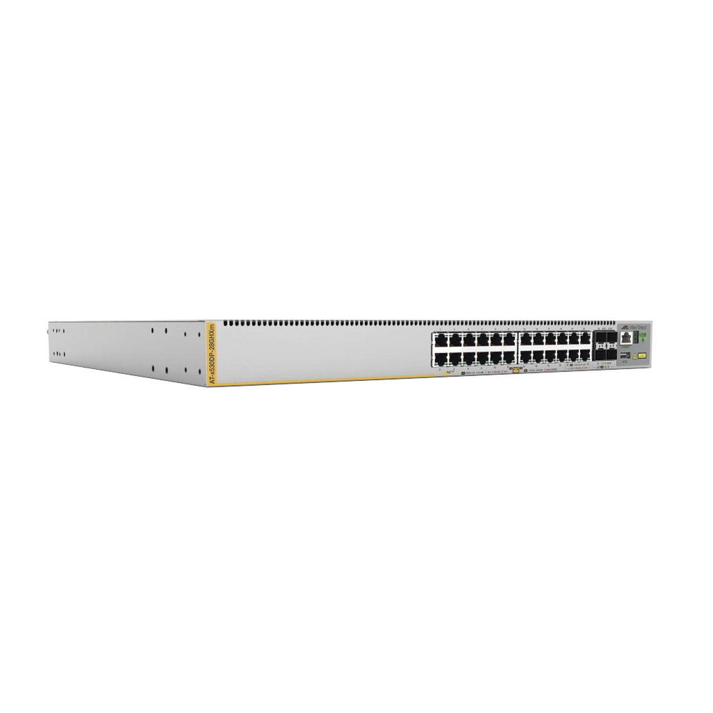 Switch L3 Stackable Switch, 20x 10/100/1000-T PoE++, 4x 100M/1G/2.5G/5G-T PoE++, 4x SFP+ Puertos con doble fuente hotswap