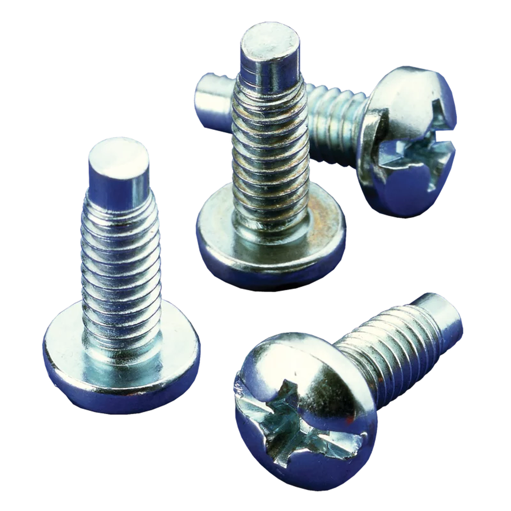 [AS1032B] Kit de 20 Tornillos #10-32 x 0.75, Para Uso con Rieles de Tornillo Directo o Tuerca Enjaulada, de Acero, Color Negro