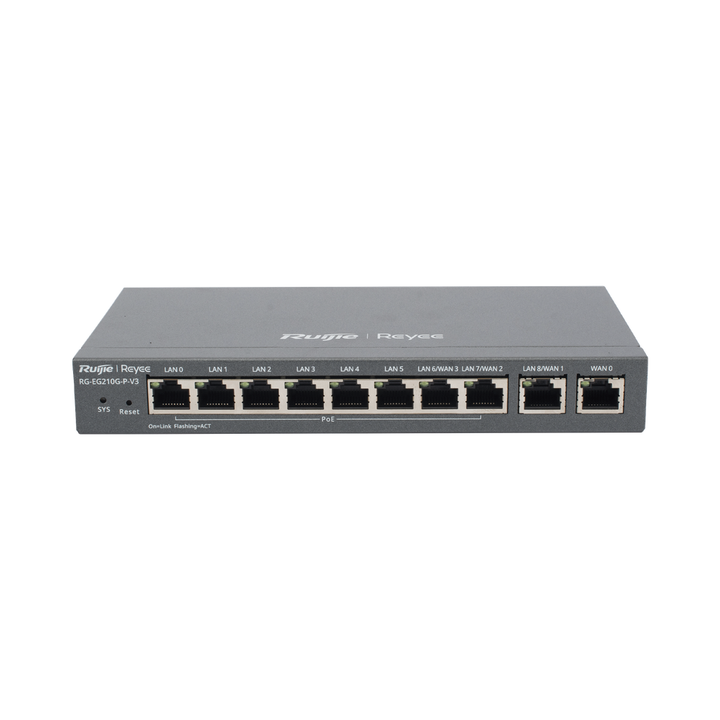 Router Balanceador con Función SD-WAN, PoE+ hasta 110 Watts, Hasta 4 Servicios de Internet y hasta 200 clientes con desempeño de 1 Gbps