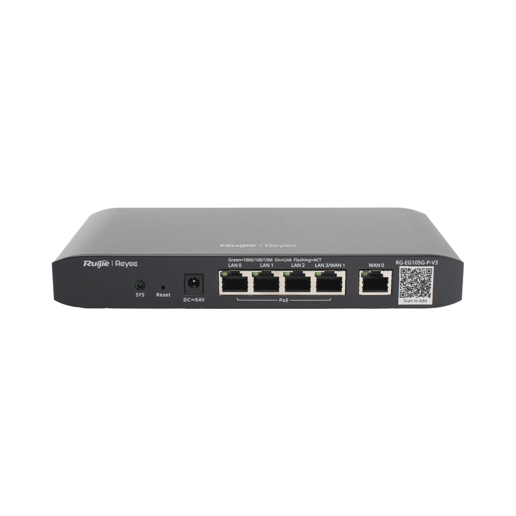 Router Balanceador con Función SD-WAN, PoE+ hasta 54 Watts, Hasta 2 Servicios de Internet y hasta 100 clientes con desempeño de 600 Mbps