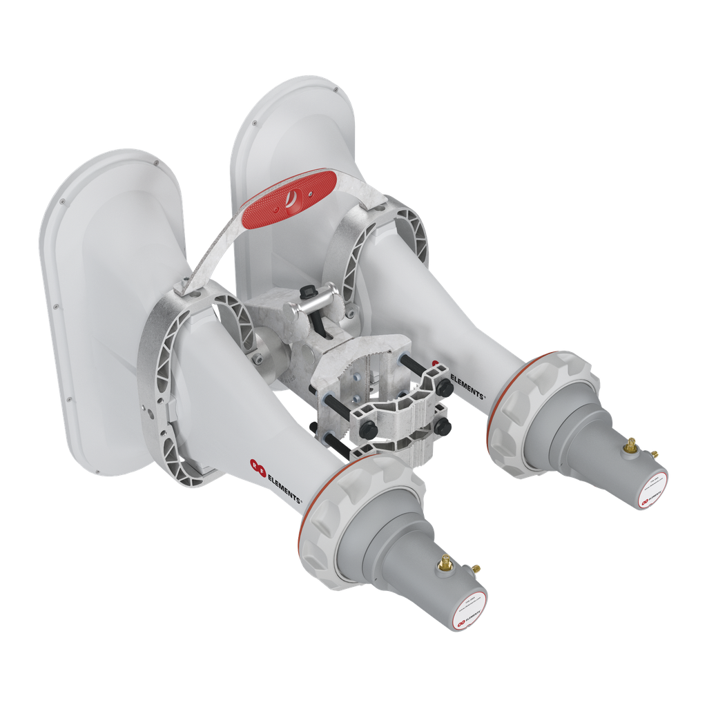 Antena Sectorial Asimétrica de 90° 5180 - 6000 MHz, 16 dBi con soporte mejorado, listas para TwisPort sin pérdida