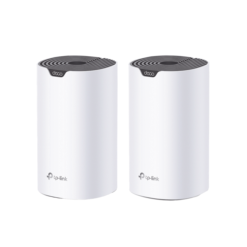 Kit 2 Routers Inalámbricos MESH Interior para Hogar / Doble Banda Wi-Fi 5 AC1900 Mbps / 3 Puerto Gigabit WAN/LAN / 3 Antenas Internas / Administración Mediante la App Deco (iOS, Android)