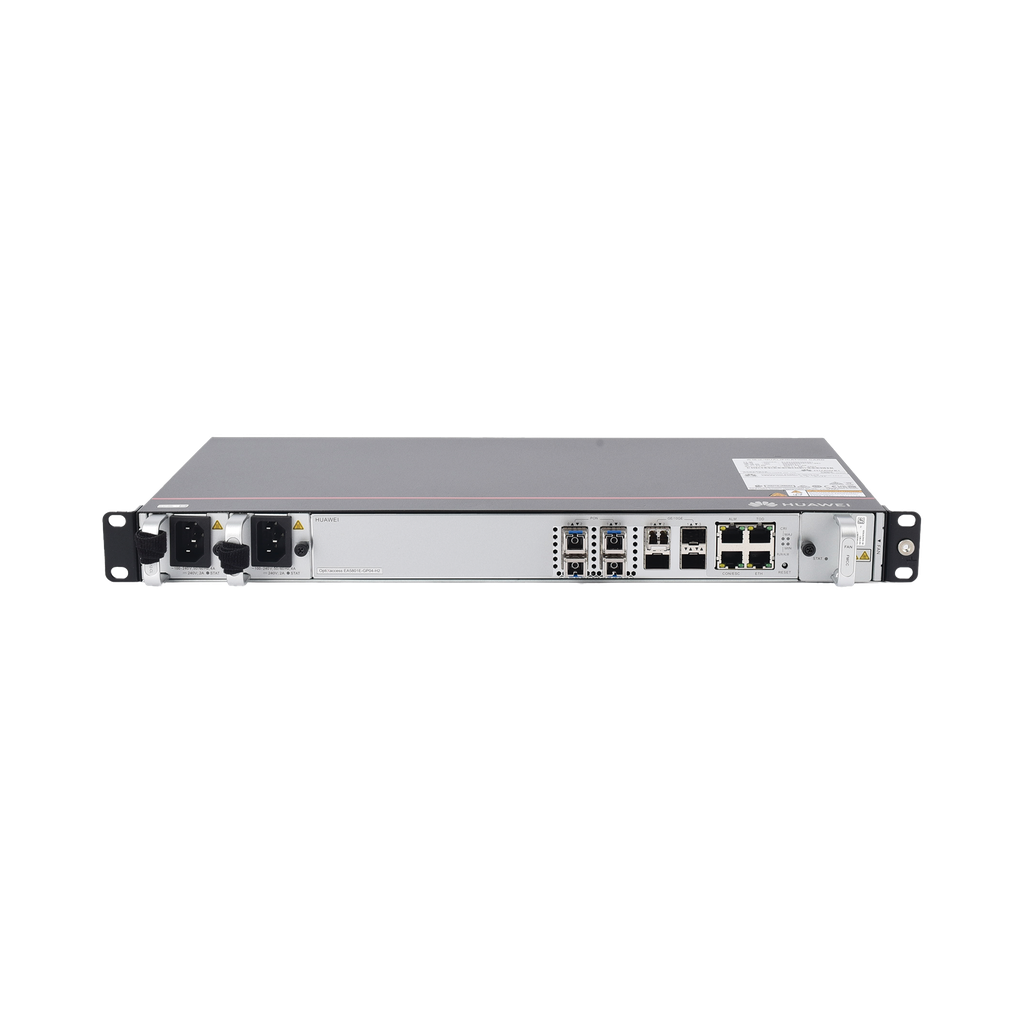 [EA5801E-GP04] OLT GPON OptiXAccess 4 Puertos con Módulos C+, 4 Puertos Uplink (10GE/GE), Hasta 256 ONTs, 2 Fuentes de Alimentación AC, 1 UR