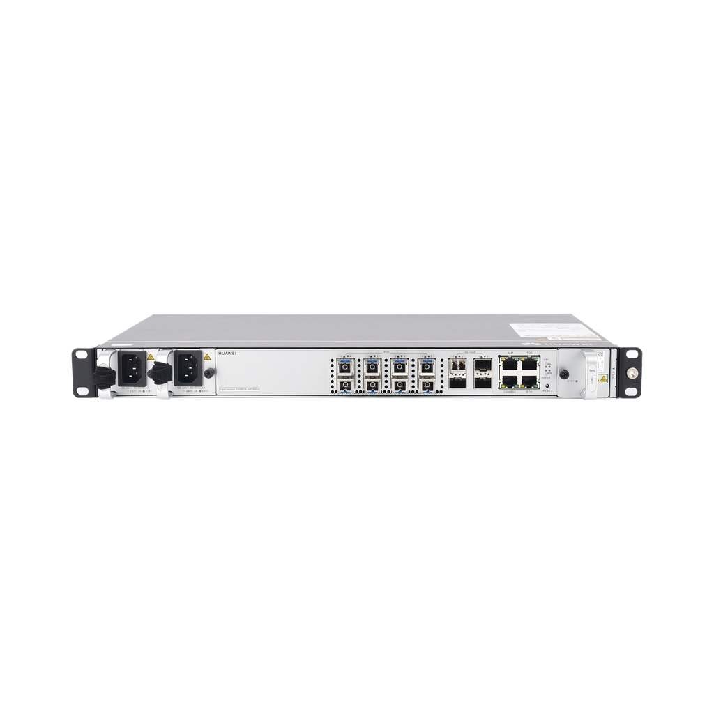 OLT GPON OptiXAccess 8 Puertos con Módulos C+, 4 Puertos Uplink (10GE/GE), Hasta 256 ONTs, 2 Fuentes de Alimentación AC, 1 UR