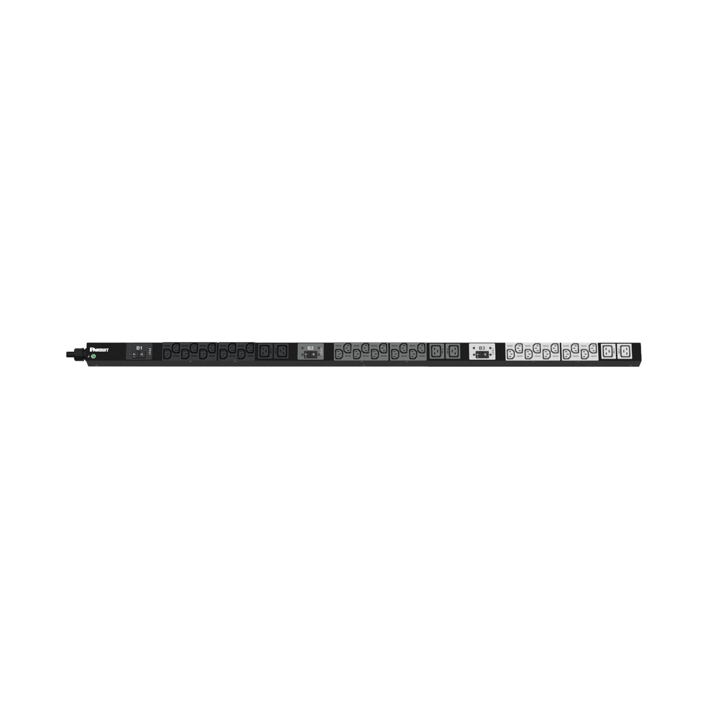 PDU Básico para Distribución de Energía, Enchufe de Entrada NEMA L15-30P, Con 30 Salidas C13 y 6 C19, de Instalación Vertical, 208 Vca, 30 Amp
