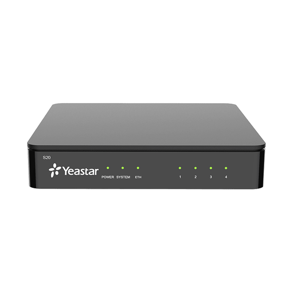 [S-20] Conmutador IP SIP Yeastar para PYMES / 20 extensiones/ 10 llamadas simultaneas/ 2 puertos FXO
