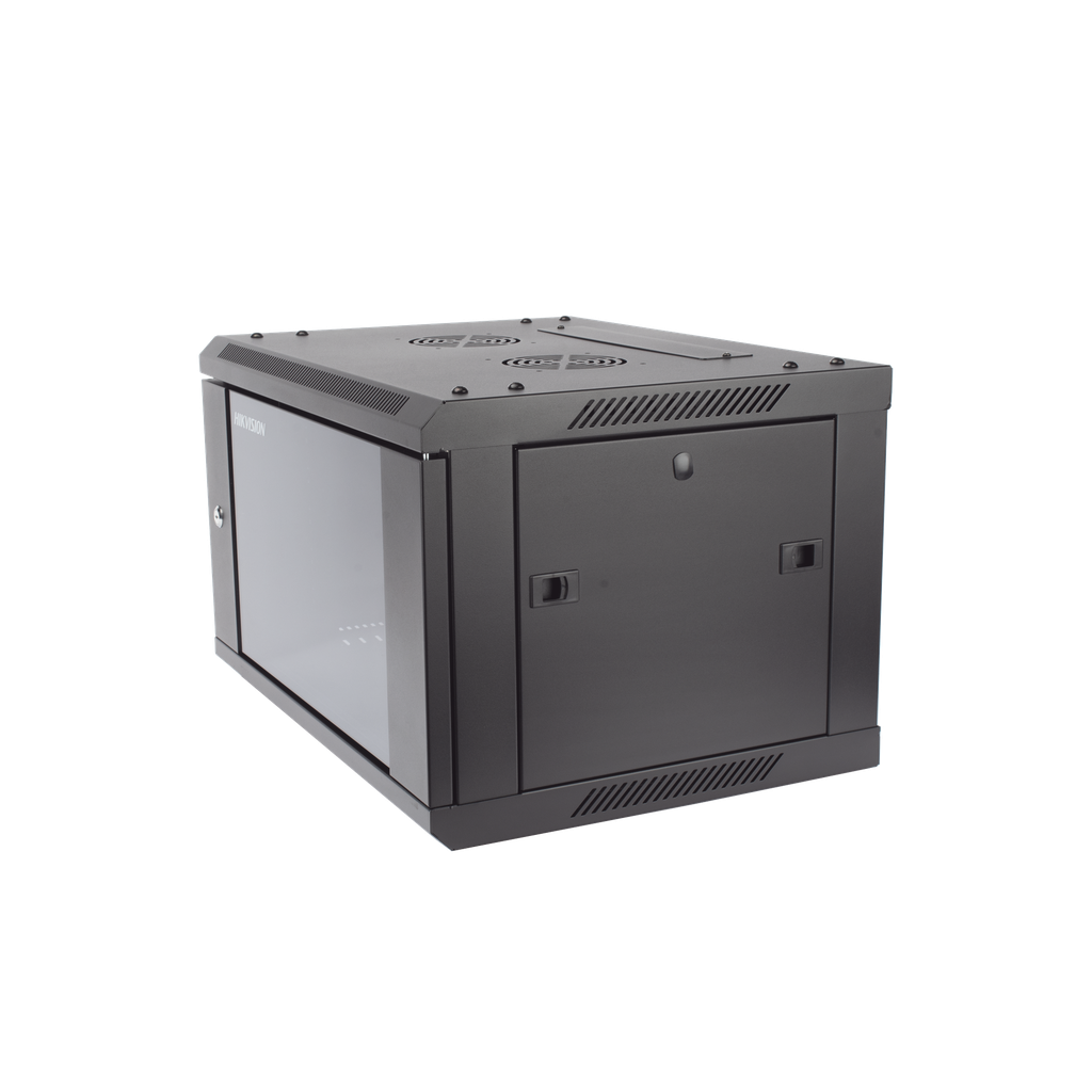 Gabinete para Montaje en Pared - Piso / Puerta de Cristal Templado / Cuerpo Fijo / 6 Unidades de Rack / 19 / Fabricado en Acero