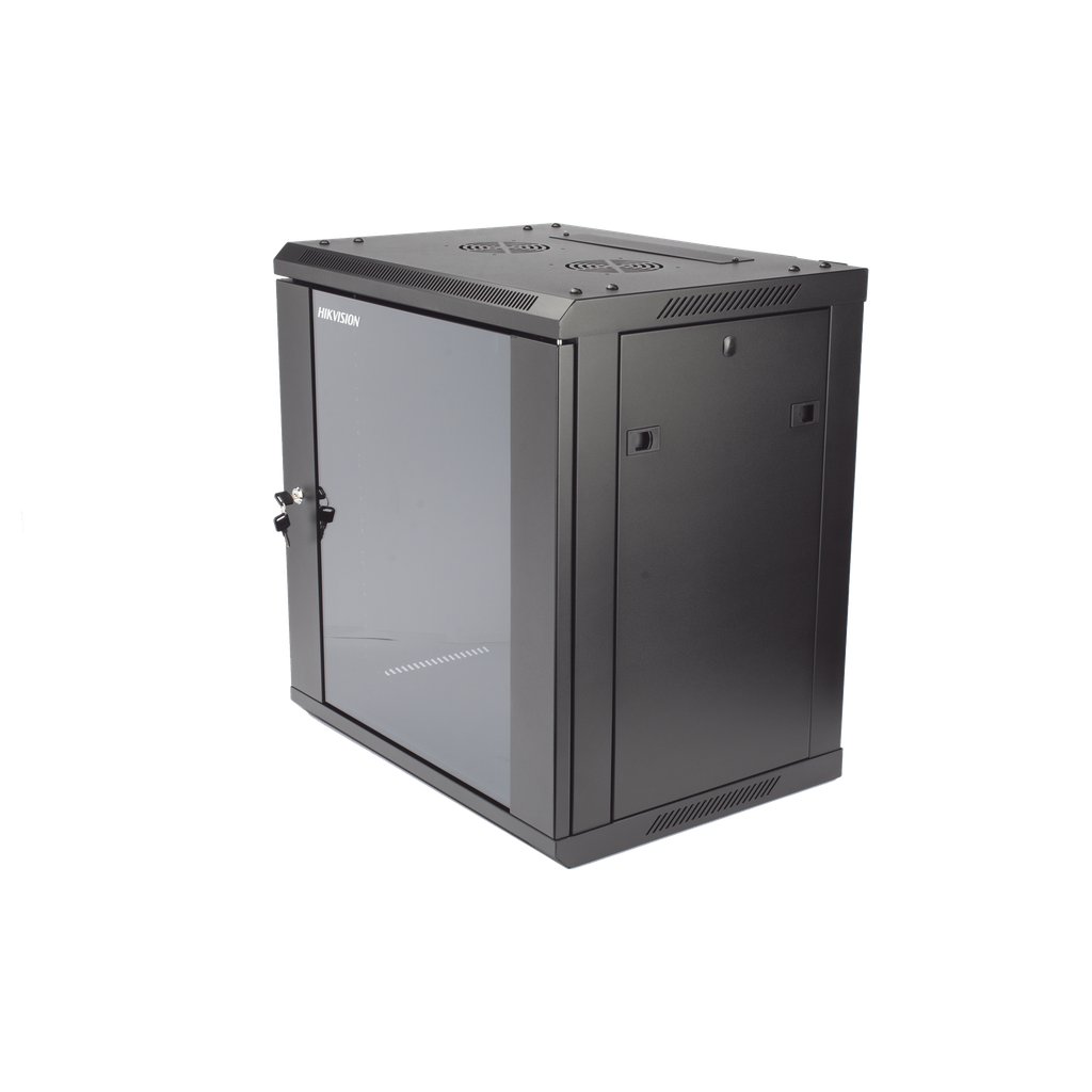 [DS-XS6412-S/B] Gabinete para Montaje en Pared - Piso / Puerta de Cristal Templado / Cuerpo Fijo / 12 Unidades de Rack / 19 / Fabricado en Acero