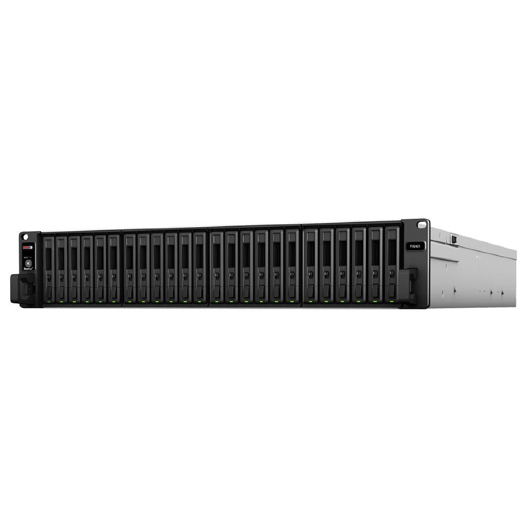 [FX2421] Unidad de Expansión FX2421 para Synology FlashStation | 24 Receptáculos de Unidad 2.5 | Compatible con SSD SATA SAT5200 | Diseño de Alta Fiabilidad | Fuentes de Alimentación Redundantes.