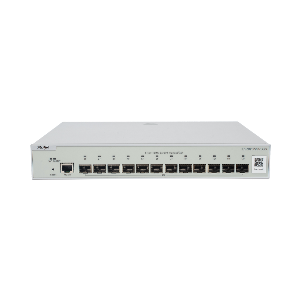 Switch Administrable Full Aggregation Capa 3, 12 Puertos SFP+ 10G y un Puerto MGMT