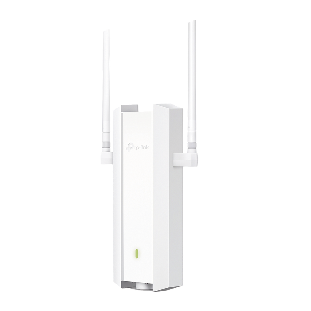 Punto de Acceso Omada Exterior / Wi-Fi 6 AX1800 MU-MIMO 2x2 / Mesh Omada / Alta Densidad de Usuarios / Carcasa Resistente IP67 / Configuración por Controlador o Stand-Alone / Para Montaje en Mástil/ Pared / Alimentación PoE+