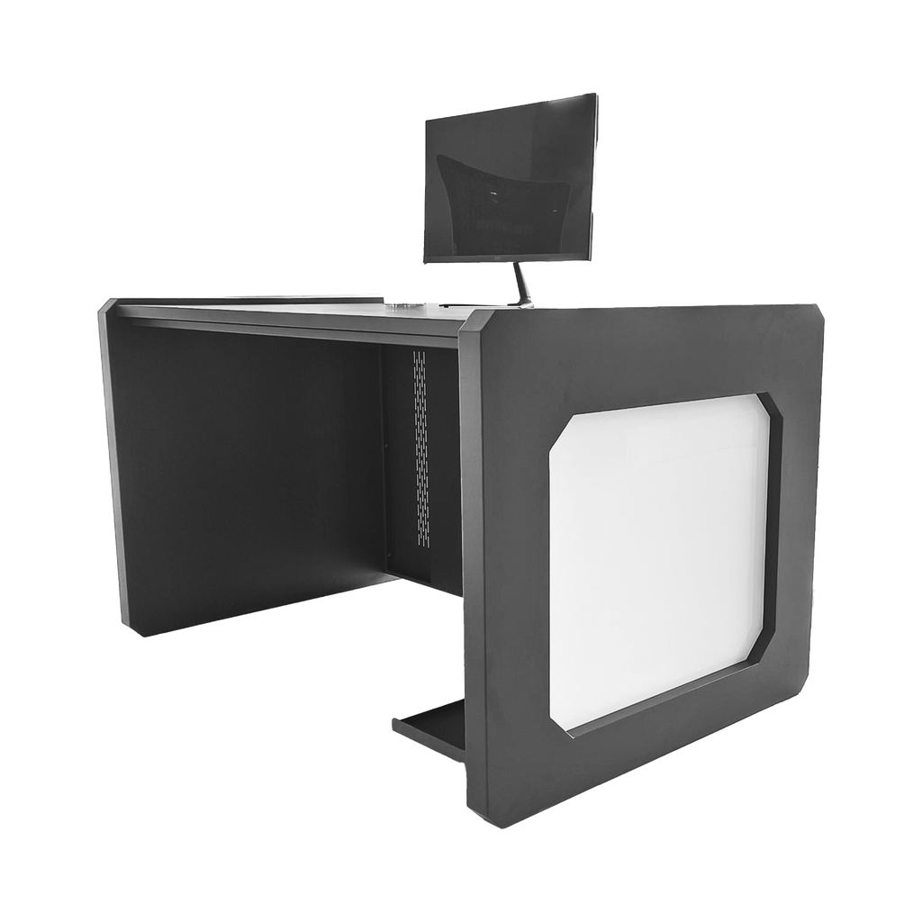 [DESK01/B] Escritorio Estación Mobiliaria Profesional de Monitoreo y Control / Videovigilancia / Acceso / Alarmas / Etc... / Metálica / Color Gris Oxford