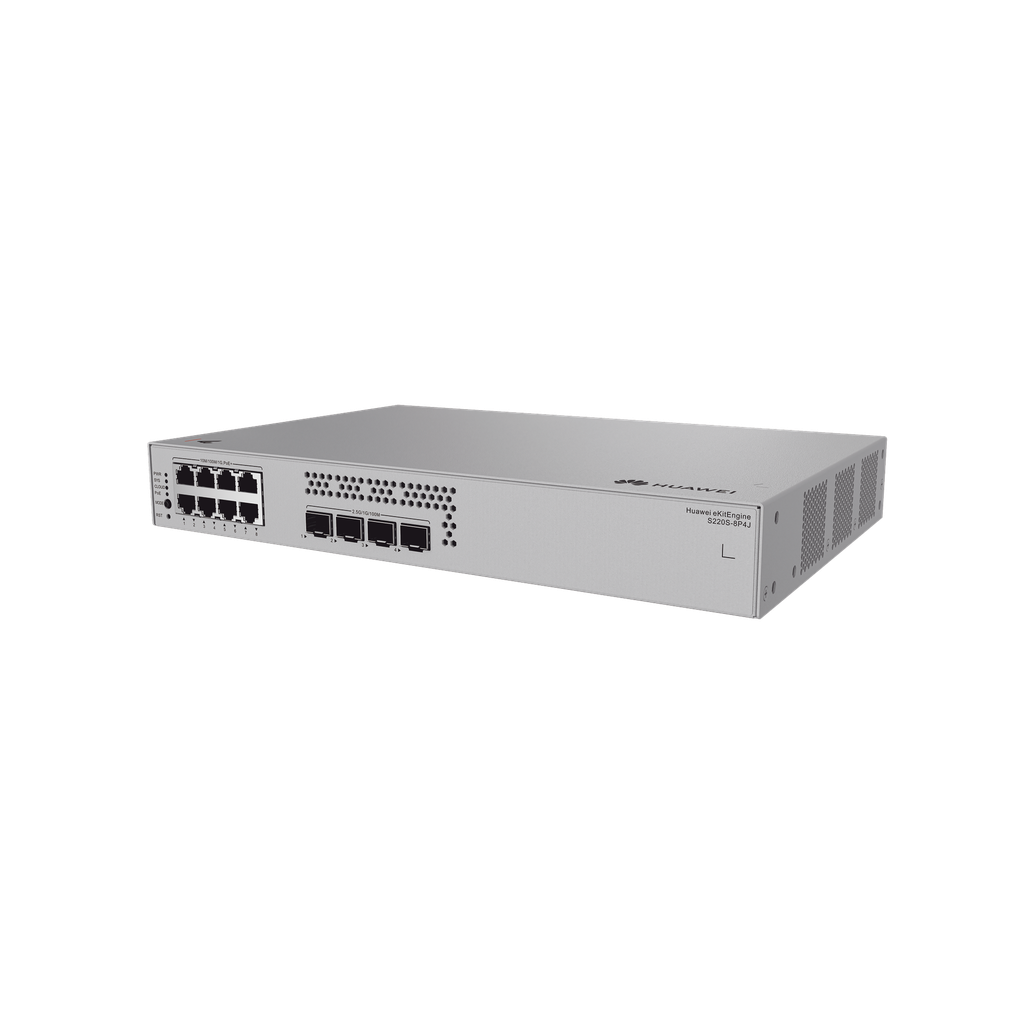Switch de Acceso Gigabit Administrable PoE Capa 2 / 8 puertos 10/100/1000 Mbps (PoE) / 4 Puertos 2.5GE SFP Uplink  / ERPS / IMGP Snooping / DHCP Snooping / PoE Perpetuo / 128 W / Administración Nube Gratis