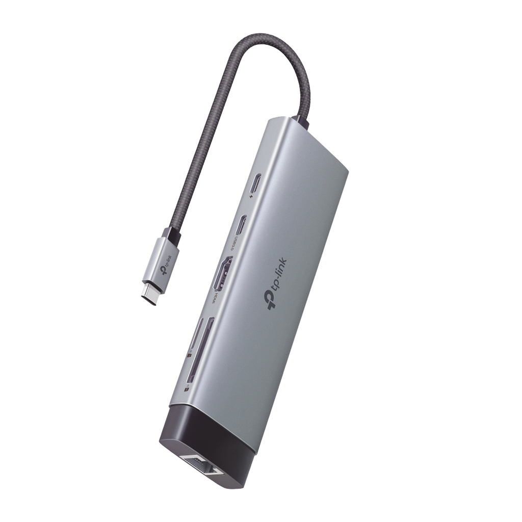 [UH9120C] Adaptador HUB 9 en 1, 1 puerto USB-C entrada, 1 puerto HDMI 4K, 1 puerto Ethernet Gigabit, 1 puerto SD y MicroSD, 1 puerto USB-C y 3 puertos USB-A