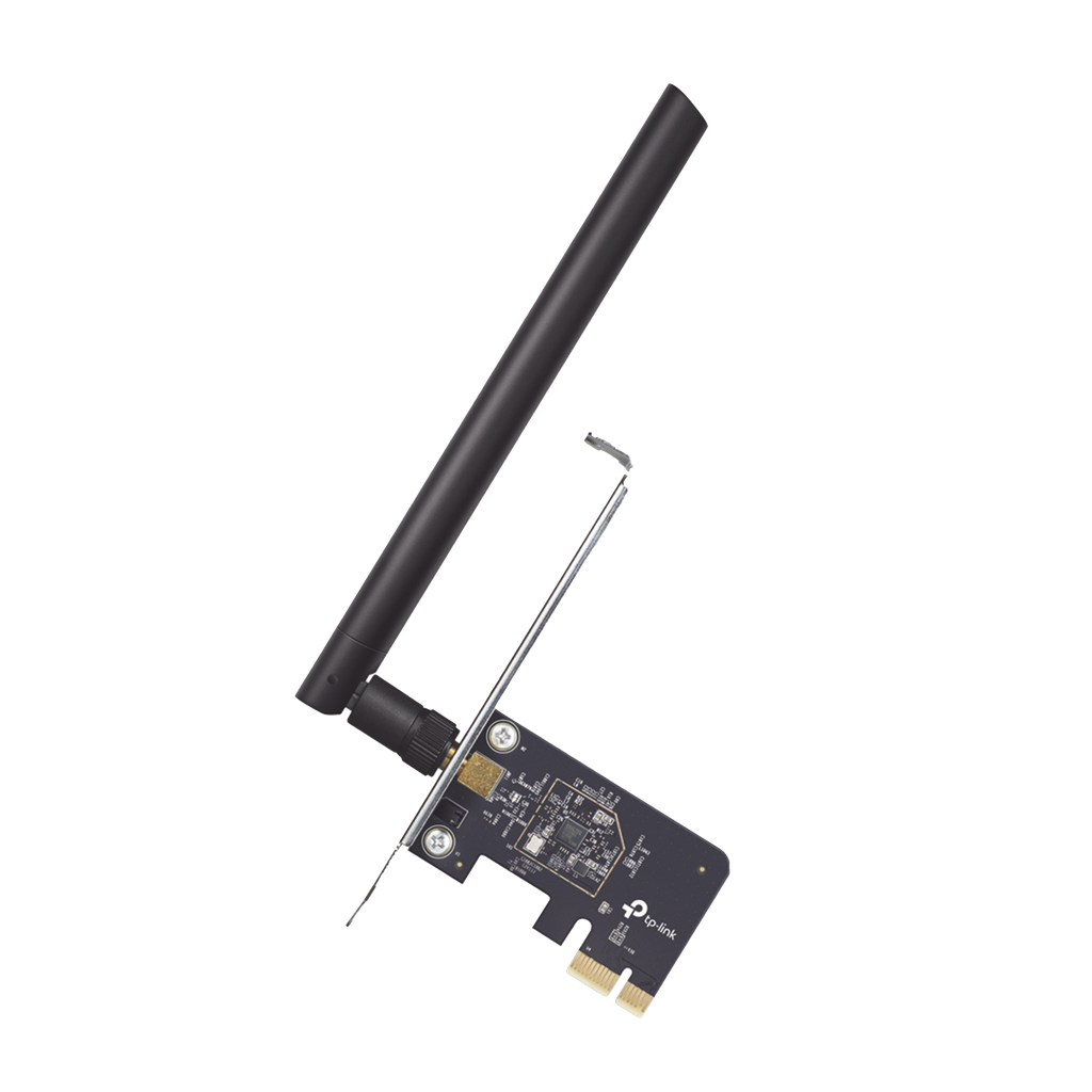 TP-LINK ARCHER T2E - Adaptador PCI Express inalámbrico de doble banda AC600 , velocidades de Wi-Fi de hasta 600 Mbps (433 Mbps en la banda de 5 GHz y 200 Mbps en la banda de 2,4 GHz) , MU-MIMO , Compatible con WPA3. #GAMETP