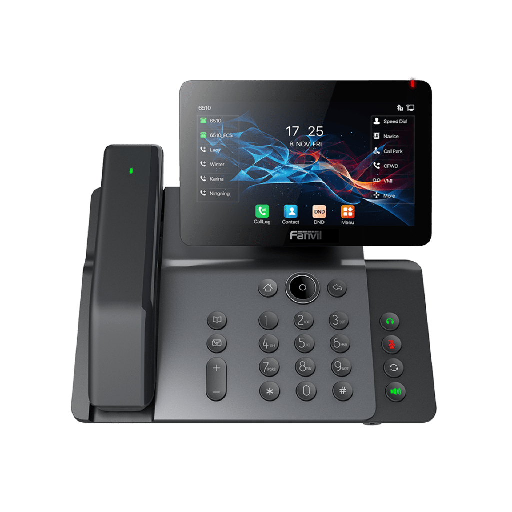 [V66-PRO] Telefono IP Wi-Fi, Handset Inalámbrico, Recepción de Video, 20 Líneas SIP, Puertos Gigabit, PoE con Puerto USB, Bluetooth.