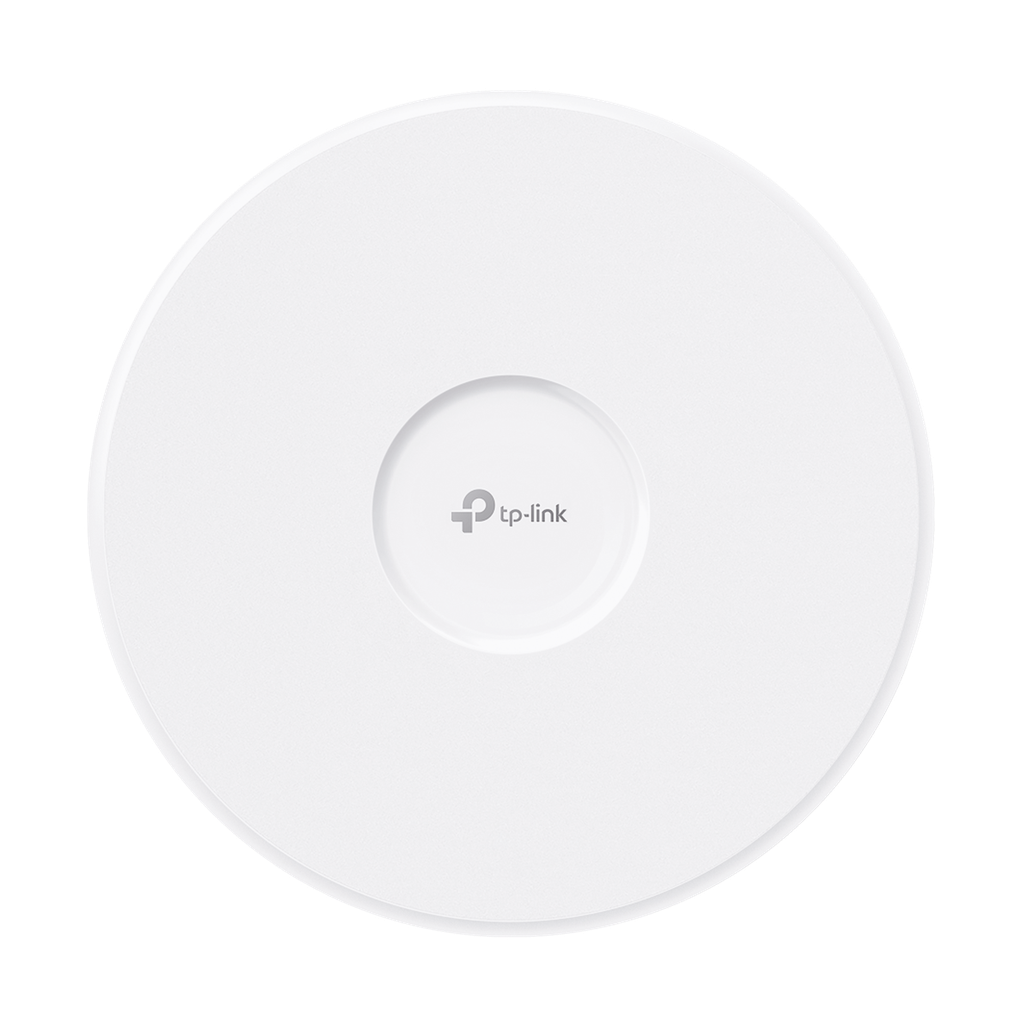 Punto de Acceso Omada / Wi-Fi 7 BE22000 MU-MIMO 4x4 / 2 Puertos 10 Gbps / Mesh Omada / Operaciones Multiencale (MLO) / Configuración por Controlador o Stand-Alone / Para Montaje en Techo/pared / Alimentación PoE++