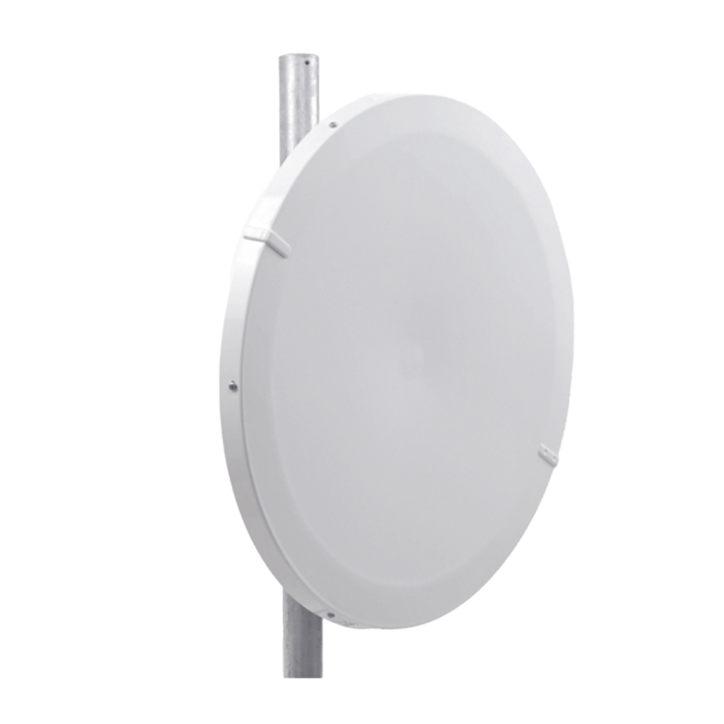 [JRC29DMCB5X] Antena Direccional de Alto Rendimiento/ Parábola profunda para mayor aislamiento al ruido / 29 dBi / 4.9 - 6.4 GHz / Conector de guía de onda para radios B5x y C5x / Fácil Montaje y Soporte de acero inoxidable / Radomo Incluido