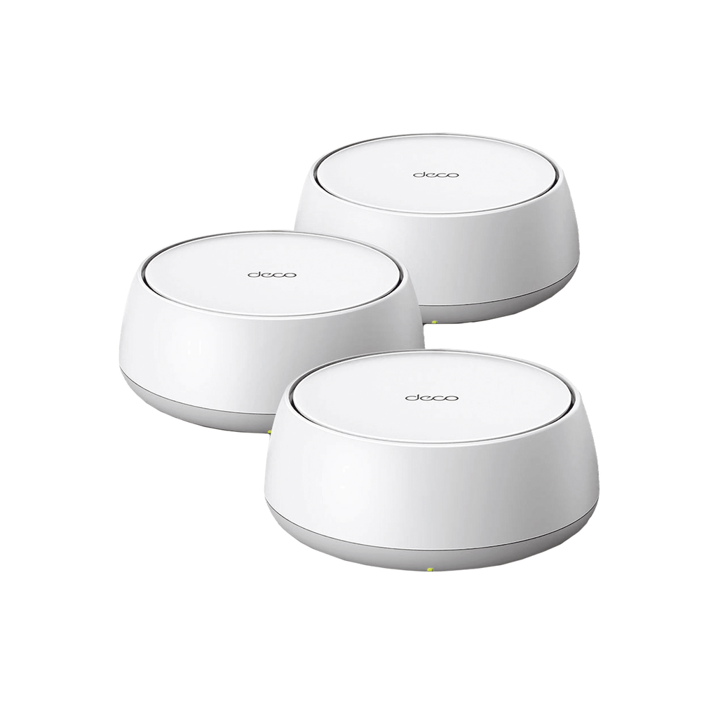 [DECO-BE25-3PACK] KIT 3 Routers Inalámbrico MESH Interior para Hogar / Doble Banda Wi-Fi 7 BE3600 Mbps / 2 Puerto 2.5 Gigabit WAN/LAN / 4 Antenas Internas / Operación Multi-Link MLO / Administración Mediante la App Deco (iOS, Android) / HomeShield