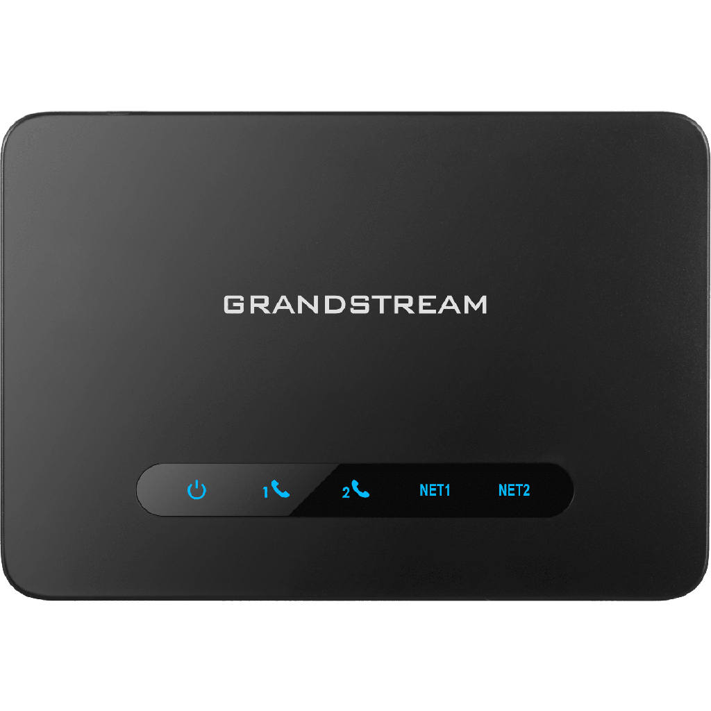 [HT-812-V2] Adaptador de Teléfono Analógico ATA 2 Puertos FXS (Conectar Teléfono Análogo) con Router NAT Gigabit / Compatible SIP / Cifrado AES Reforzado / Calidad de Voz HD / Soporta Fax T.38 / Router NAT Alto Rendimiento