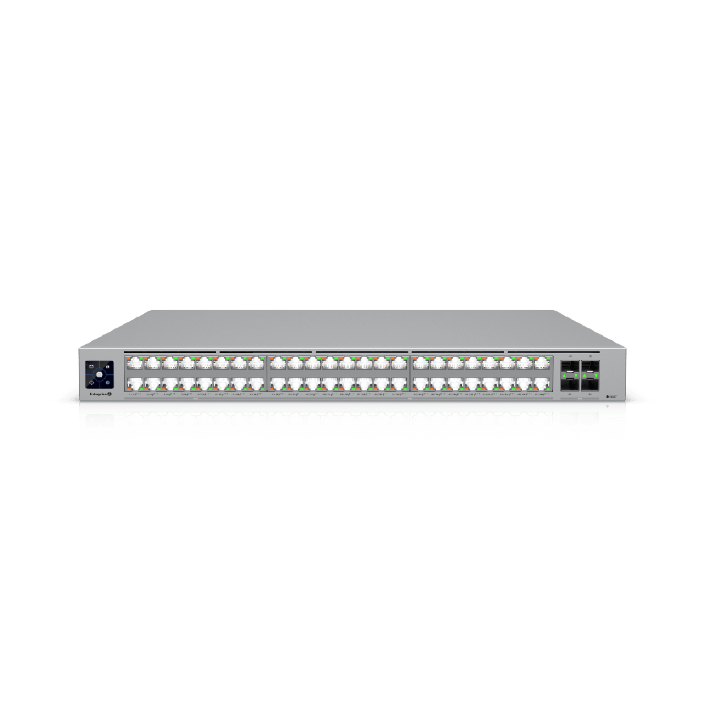 Enterprise Campus 48 PoE, Switch Empresarial Etherlighting? PoE+++ Capa 3 de 48 Puertos (32 x 10 GbE y 16 x 2.5 GbE) y 4 Puertos SFP28 de 25 G de Alta Disponibilidad