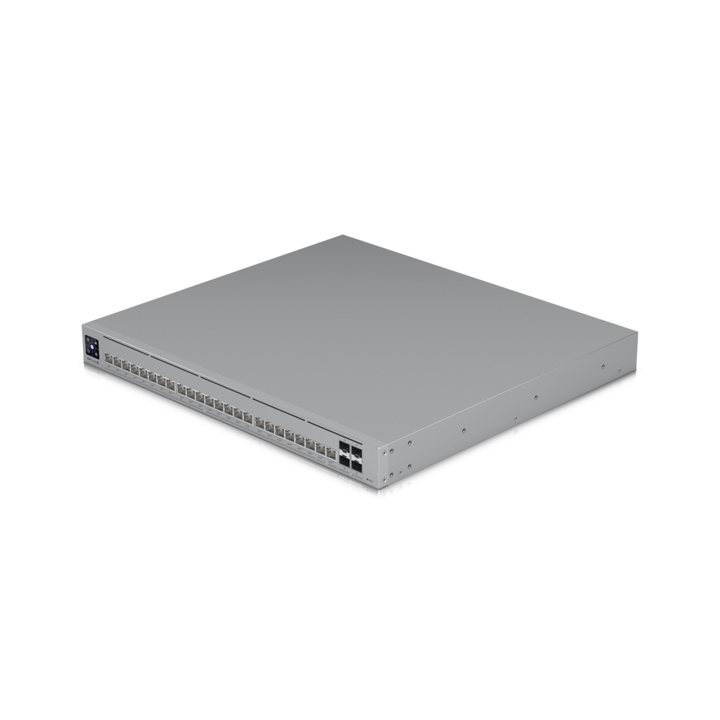 UniFi Switch Pro HD Capa 3, 24 puertos Etherlighting POE++ / (22) puertos 2.5 GbE, (2) puertos 10GbE, todos POE++, (4) puertos 10G SFP+, 600W presupuesto POE
