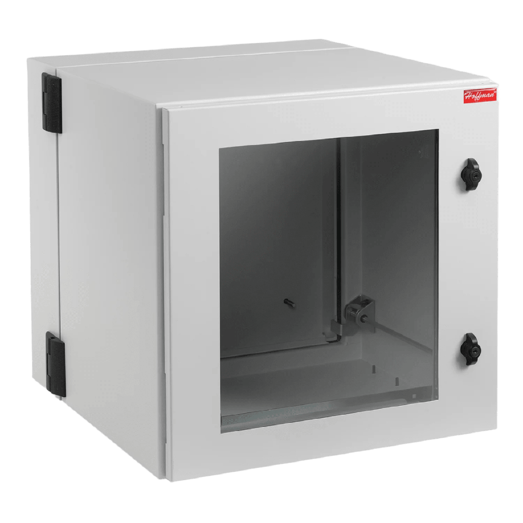 [PTHW242424G2] Gabinete Industrial ProTek de Puerta con Ventana, Protección NEMA Tipo 12; IP55; IK10, Abatible, Fabricado en Acero, 12 UR, Color Gris Claro