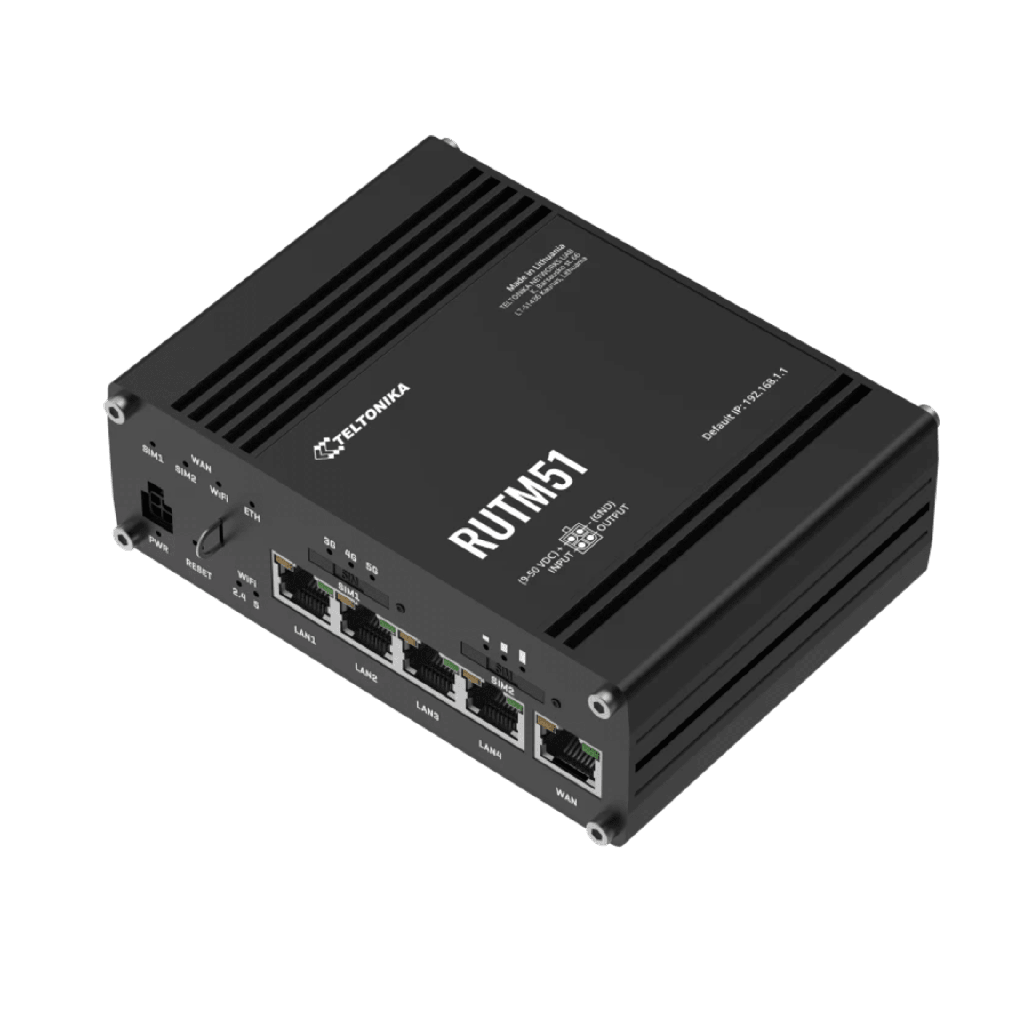 Router Industrial 5G LTE con 2 Ranuras SIM/ 5 Puertos Gigabit/ Wi-Fi con Doble Banda/ Soporta VPN Servidor-Cliente/ Compatible con RMS