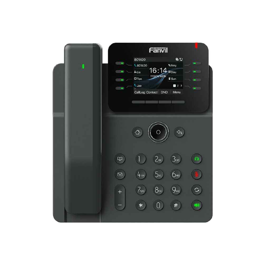 Telefono IP Handset Inalámbrico, 12 Líneas SIP, Conferencia 6 Vias, Puertos Gigabit, PoE, Pantalla 2.8