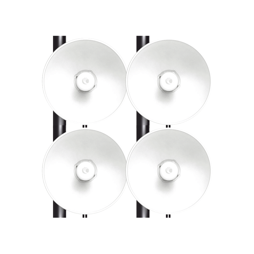 Kit de 4 radios FORCE4625 de alto Desempeño / Wi-Fi 6E / Hasta 1 Gbps / 5925 - 7125 MHz / Antena Integrada 25 dBi