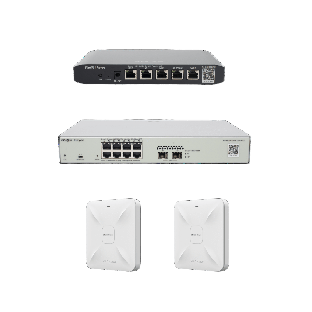 Solución Completa de Red para hasta 100 Clientes y hasta 2 servicios de Internet., Ideal para Iniciar un Proyecto de Hotelería u Oficina