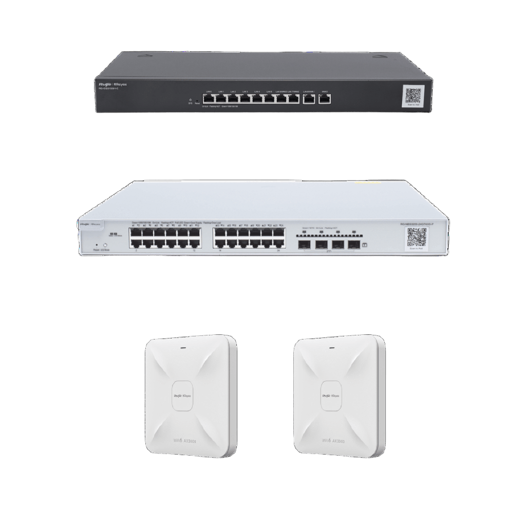 Solución Completa de Red para hasta 350 Clientes y hasta 4 servicios de Internet., Ideal para Iniciar un Proyecto de Hotelería u Oficina