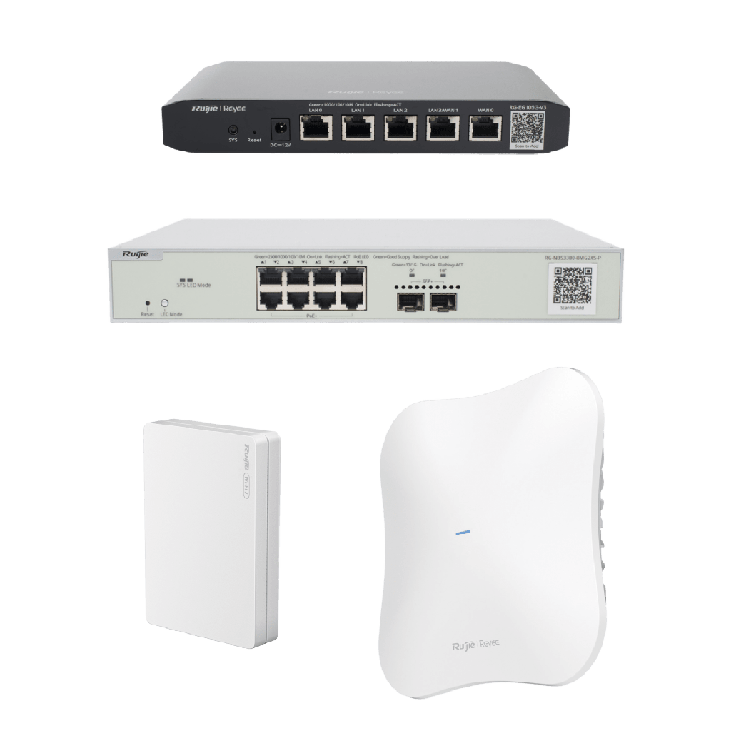 Equipos Ruijie DEMO Ideal para Probar Integraciones de Redes Business y Enterprise con WiFi 7