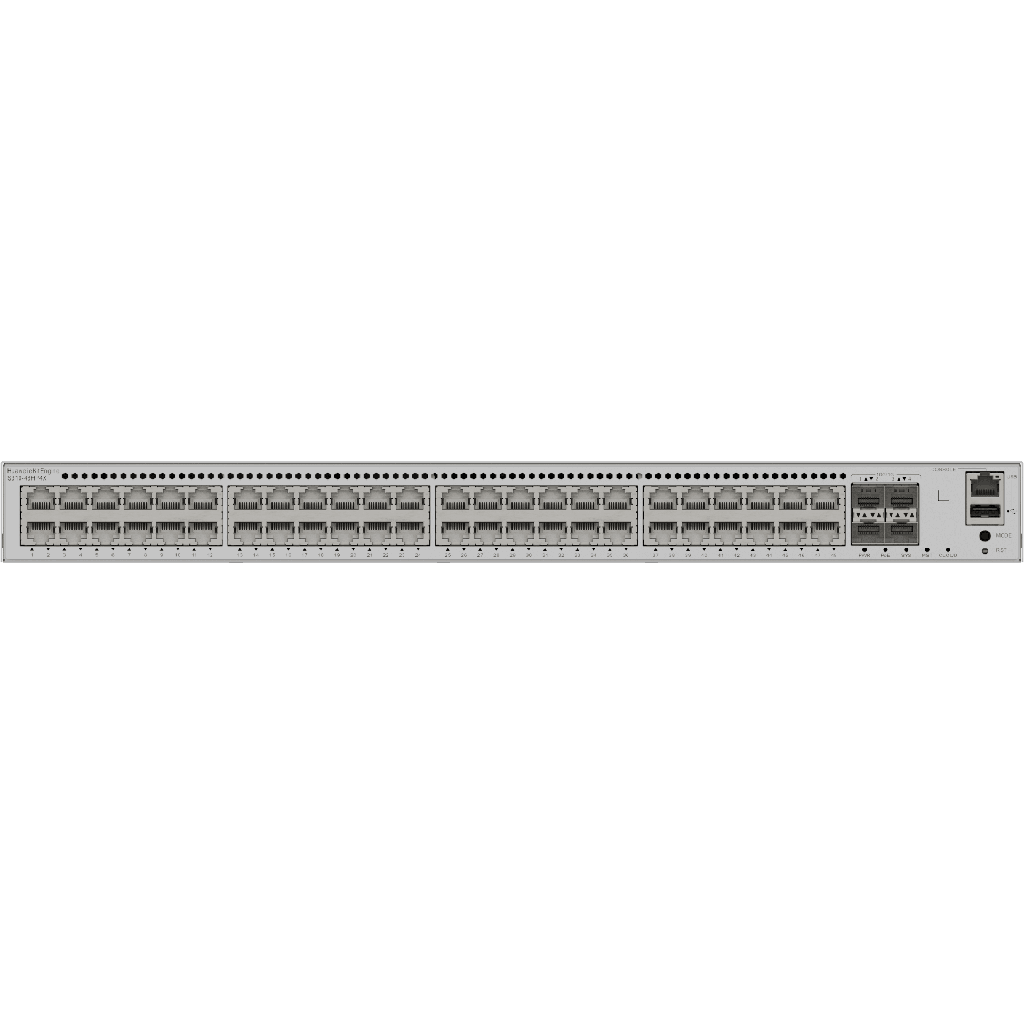 Switch Core/Distribución eKit Administrable / Capa 3 / 48 puertos Gigabit PoE+ + 4 SFP+ / PoE Perpetuo / PoE Budget 849 W / Sin Licenciamiento