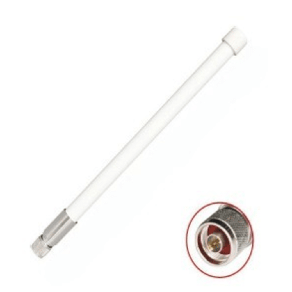 [TXPANT2458Q10VNM] 1 Antena Omnidireccional / Doble Banda 2.4 GHz y 5 GHz / Ganancia 7 dBi (2.4 GHz) y 10 dBi (5 GHz) / Exterior / Polarización Vertical / Conector N Macho