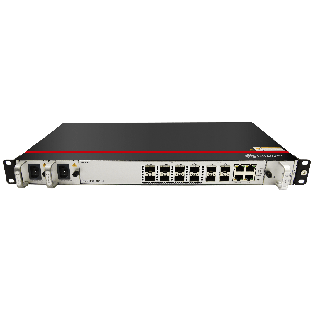[MA5801-GP08-H3] OLT GPON OptiXAccess 8 Puertos con Módulos C+, 4 Puertos Uplink (10GE/GE), Hasta 1024 ONTs, 2 Fuentes de Alimentación AC, 1 UR