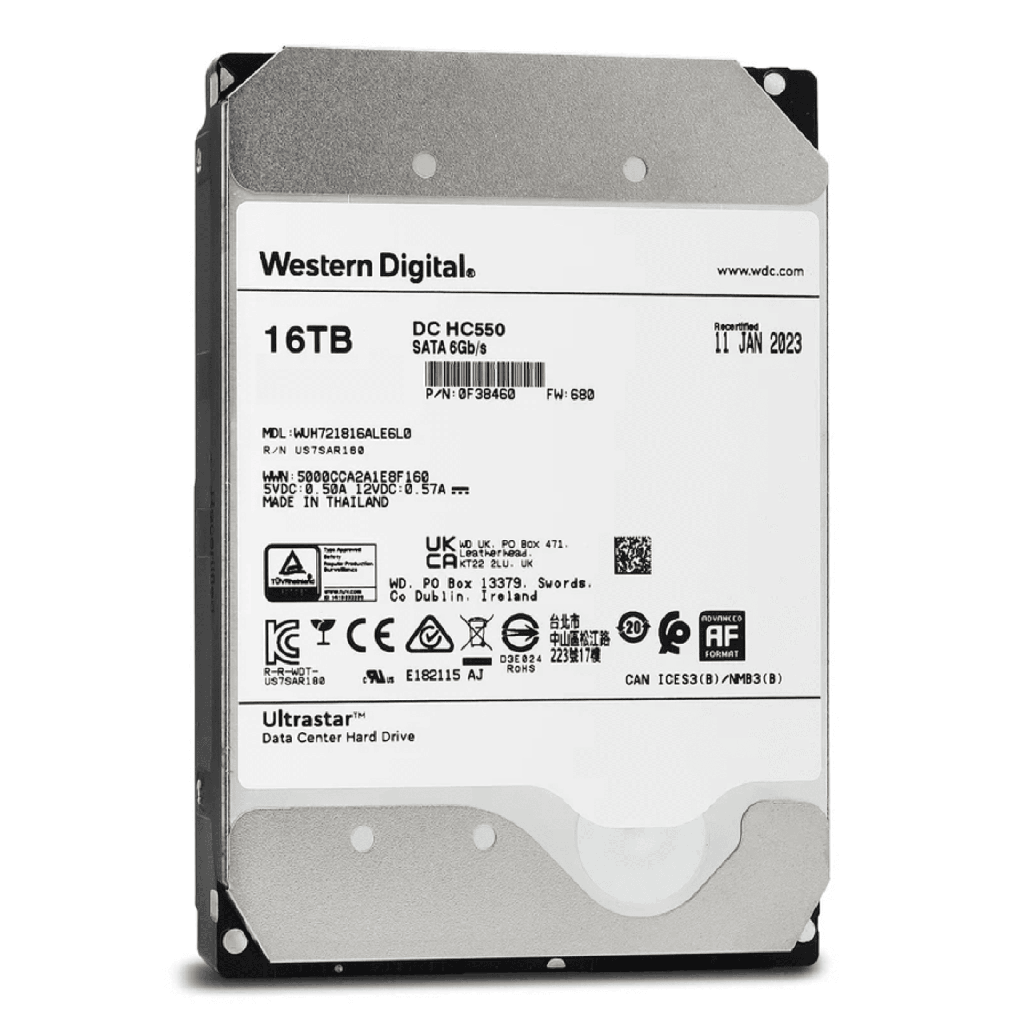 [WUH721816ALE6L0] Disco Duro Enterprise 16 TB / Wester Digital (WD) / Serie Ultrastar / Recomendado para Data Center y NVRs de Alta Capacidad / Alto Performace