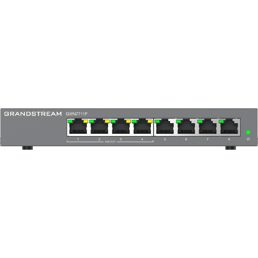 Switch de Red Administrable Capa 2 Lite / 8 Puertos Gigabit Ethernet / 4 Puertos PoE / VLAN / QoS / Snooping IGMP / Montaje en Pared y Escritorio / Compatible con GDMS