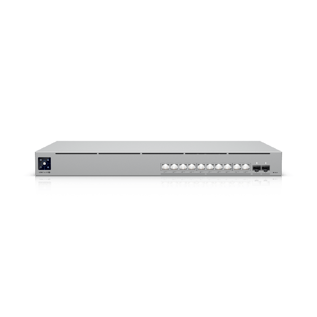 USW Pro XG 10 PoE Switch PoE+++ Capa 3 Etherlighting? de 10 Puertos 10GbE (Todos PoE+++) y 2 Puertos SFP+ con Disponibilidad PoE de 400W