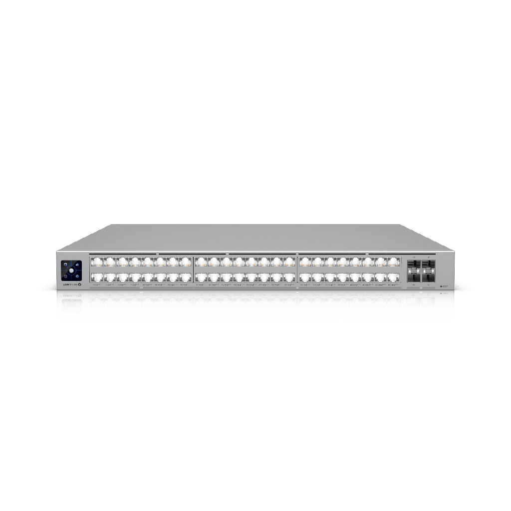 [USW-PRO-XG-48-POE] UniFi Switch USW-Pro-XG-48-PoE / Capa 3 / 48 puertos PoE+++ (32 × 10 GbE, 16 × 2,5 GbE) + 4 puertos SFP28 25 G / 1080 W PoE total