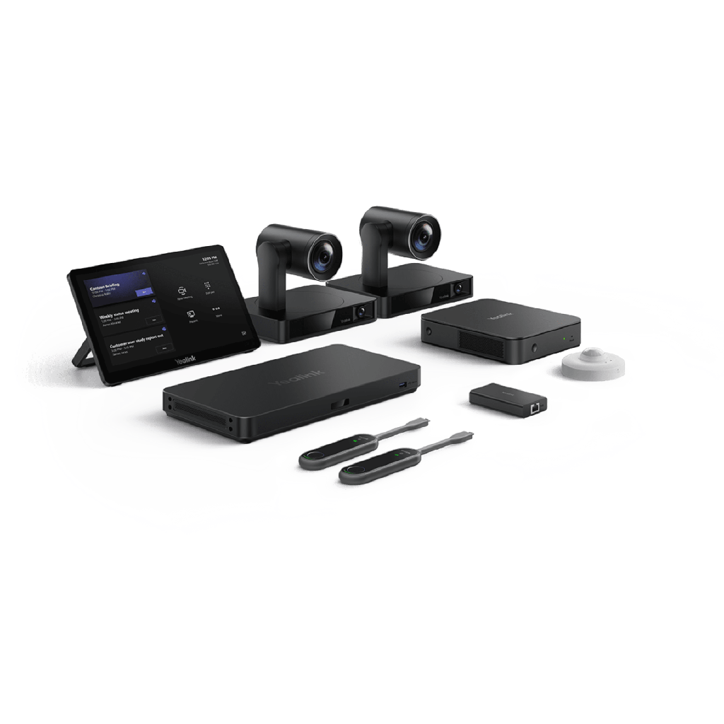 Sistema de Videoconferencia Yealink MVCS90 para Microsoft Teams Rooms ideal para Salas Grandes con Seguimiento Inteligente y Audio Profesional.