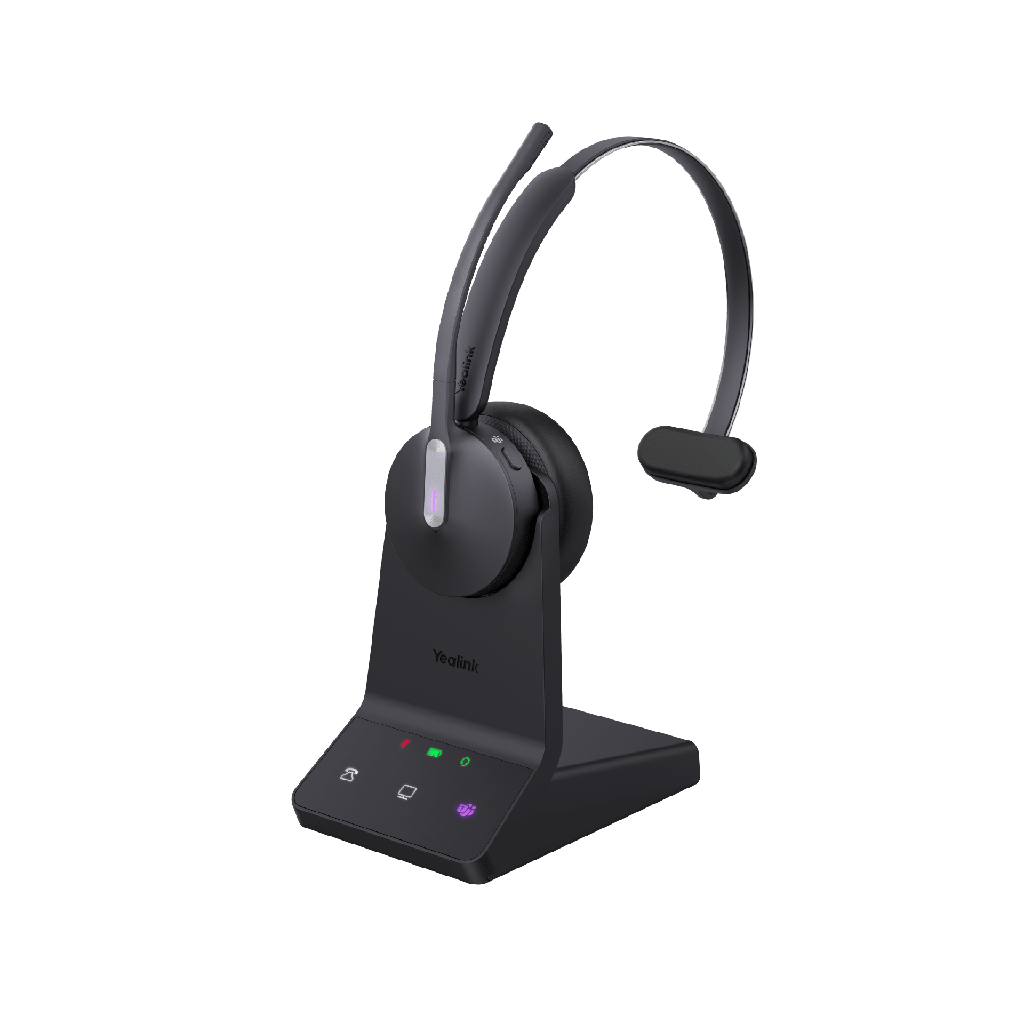 [WH64-MONO-TEAMS] Diadema Inalámbrica WH64 Mono de Yealink con Certificación Teams y Altavoces de 30 mm para Audio HD