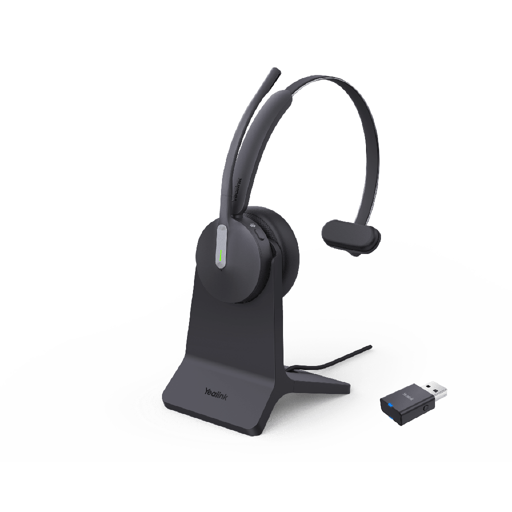 Diadema Inalámbrica WH64 Hybrid Mono de Yealink con Certificación Teams y Busylight Integrado