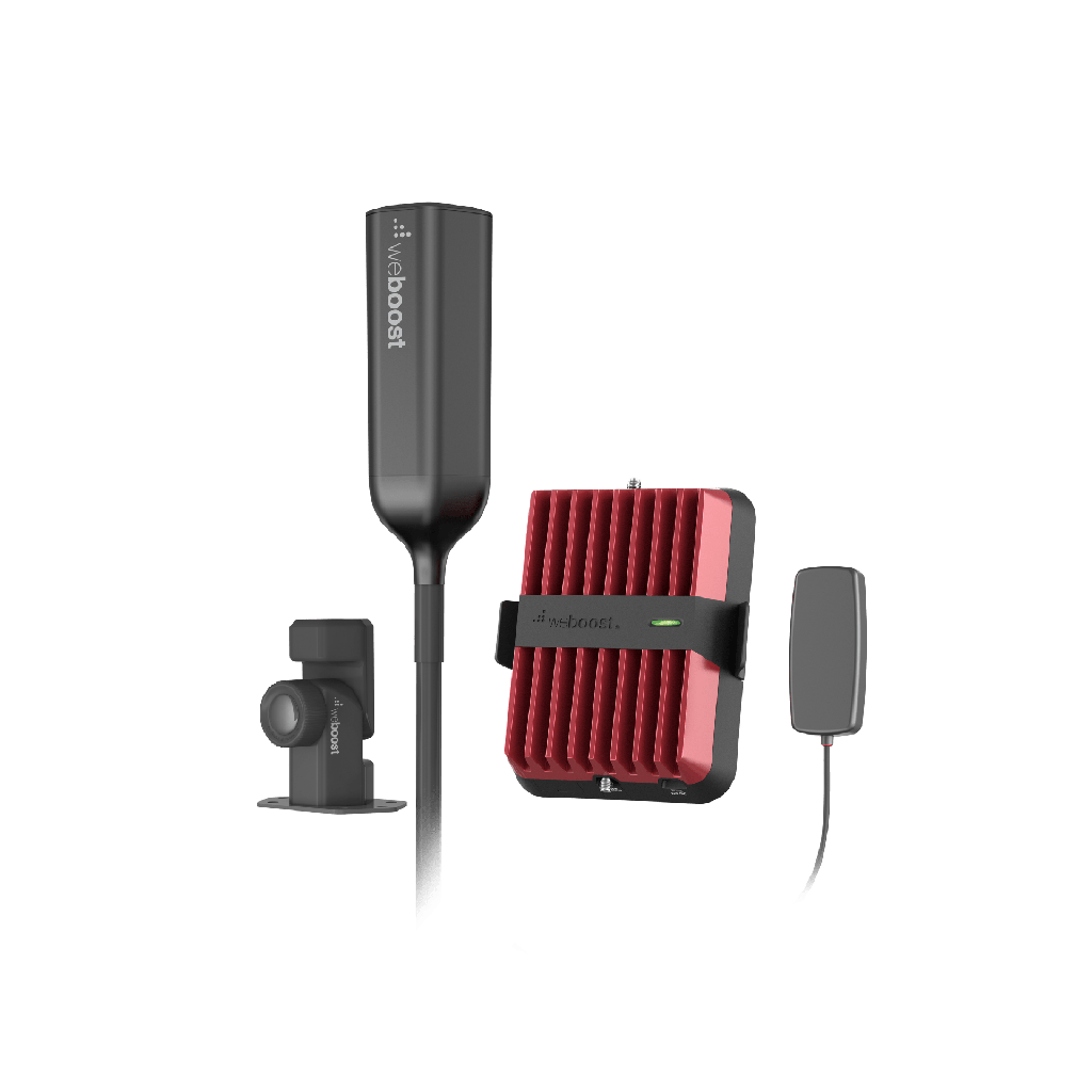 Amplificador Celular Drive Reach Overland para Vehículos Todo Terreno / Multioperador y Multidispositivo / Amplificación 32x / Tribanda (B5, B2/25 y B4) / Ganancia Máxima 50 dB / Antena Omnidireccional plegable.