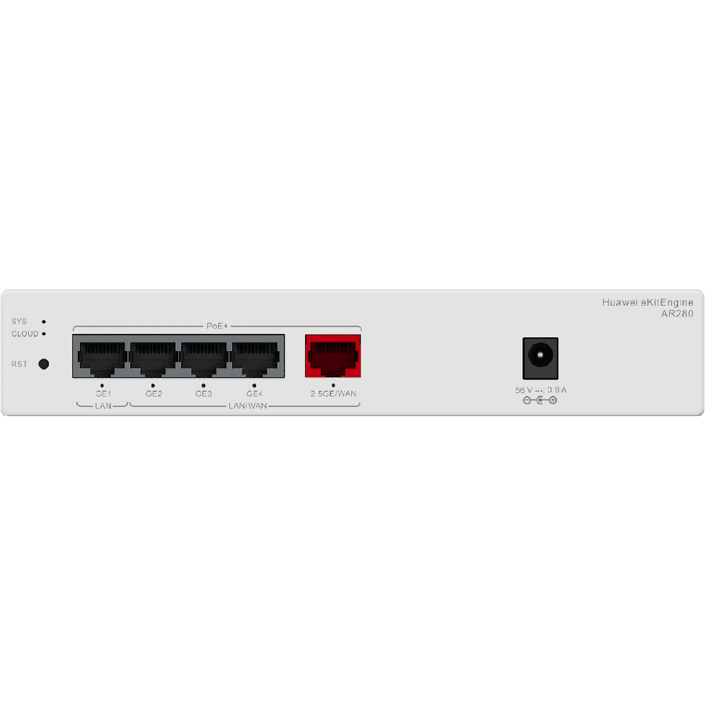 Router eKit para 150 clientes / Controladora para 16 APs / 5 Puertos PoE+ (1 WAN 2.5 Gbps + 1 LAN Gigabit + 3 LAN/WAN gigabit) / Presupuesto PoE 41W / Gestión en la nube / Libre de licenciamiento