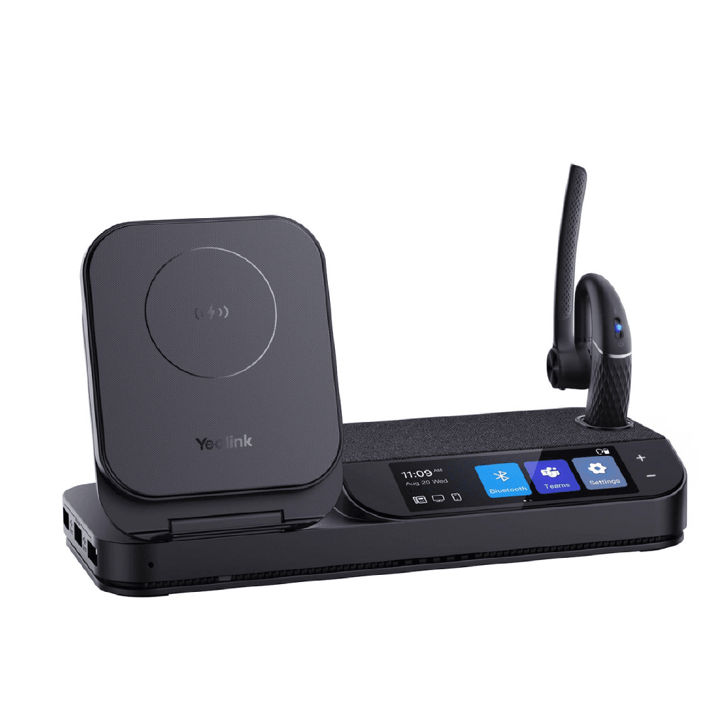 Auricular Bluetooth BH71 con Workstation de Yealink Con Pantalla Táctil de 3 con Cancelación de Ruido y Carga Inalámbrica para Smartphone